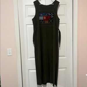 Amanda smith green patchwork dress